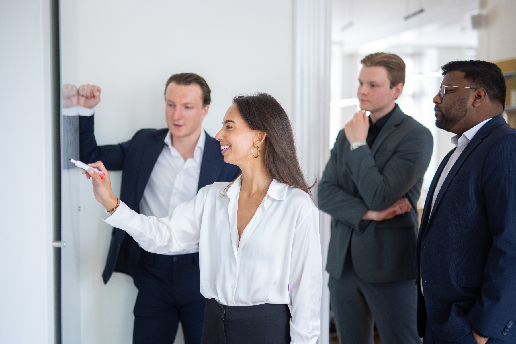het team van Level Real Estate tekent een vastgoedstrategie uit